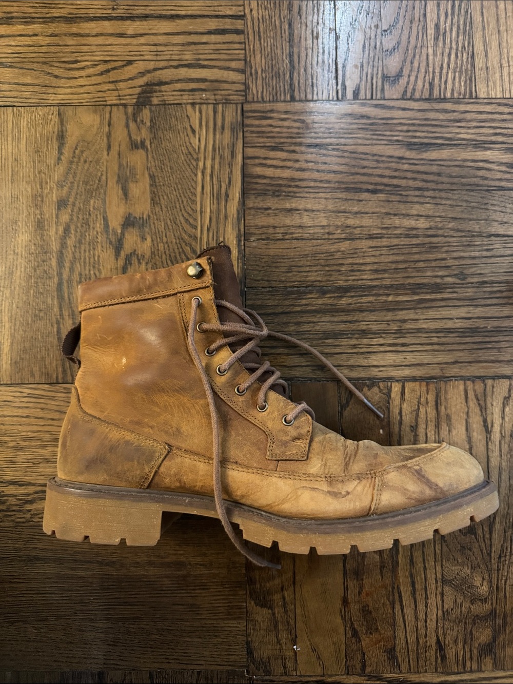 Timberland Tan/Brown Leather Lace-Up Work/Hiking Boots